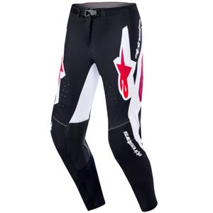 Pantaloni da motocross Alpinestars Supertech Pro Vista neri-rossi-bianchi