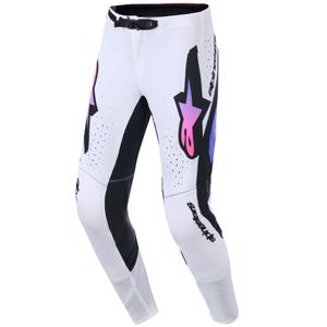 Pantaloni da motocross Alpinestars Supertech Pro Vista bianco-viola-nero