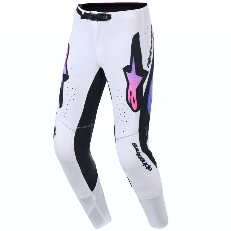 Pantaloni da motocross Alpinestars Supertech Pro Vista bianco-viola-nero