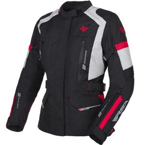 Giacca da moto da donna RSA EXO 2 nero-grigio-rosso