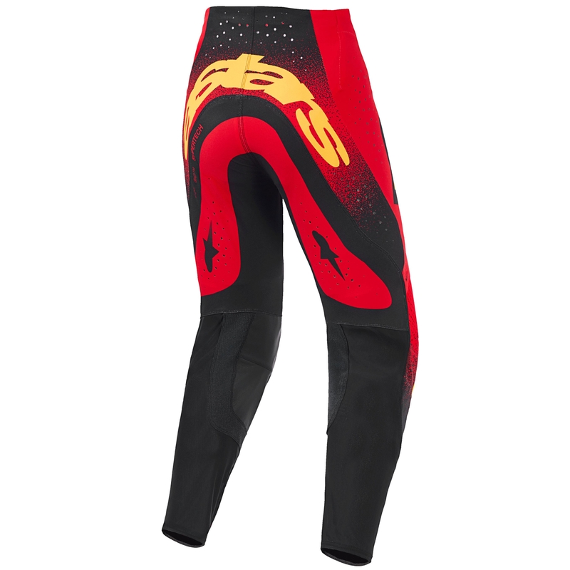 Pantaloni da motocross Alpinestars Supertech Scenz rosso-nero-giallo