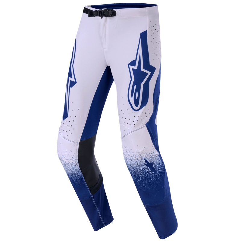 Pantaloni da motocross Alpinestars Supertech Scenz grigio chiaro-blu scuro