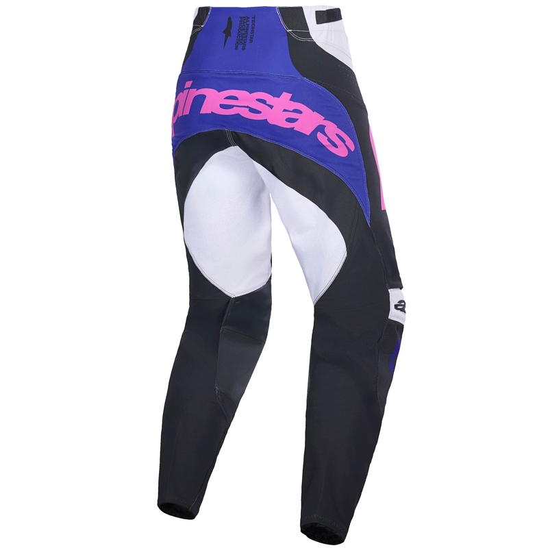 Pantaloni da motocross Alpinestars Techstar Knif neri-grigio chiaro-viola