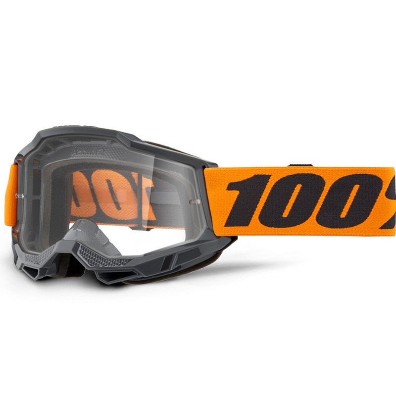 Occhiali da motocross 100% Accuri 2 Arancione con plexiglass trasparente
