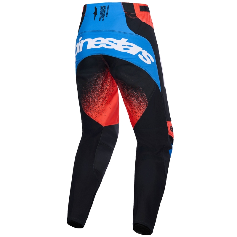 Pantaloni da motocross Alpinestars Techstar Knif arancio-nero-blu
