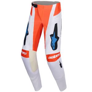 Pantaloni da motocross Alpinestars Techstar Knif grigio chiaro-arancione fluo-nero