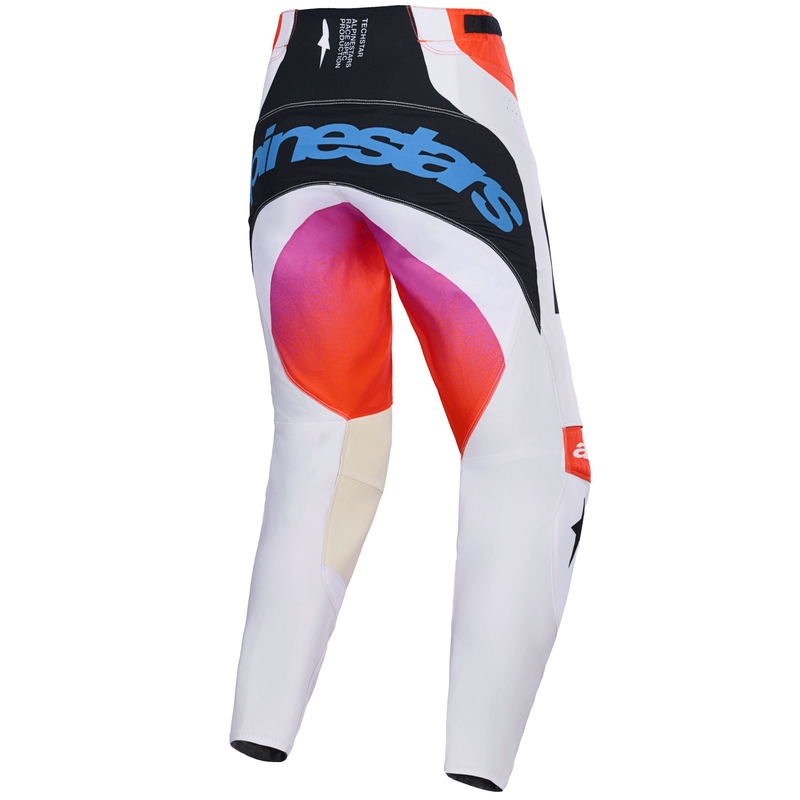 Pantaloni da motocross Alpinestars Techstar Knif grigio chiaro-arancione fluo-nero
