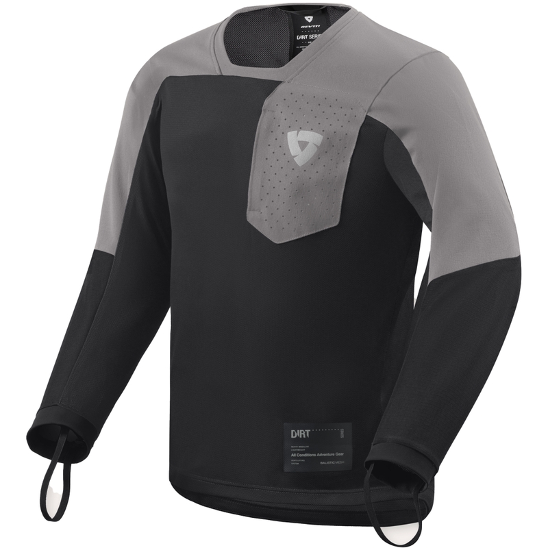 Maglia da motocross Revit Sierra 2 nera-grigia