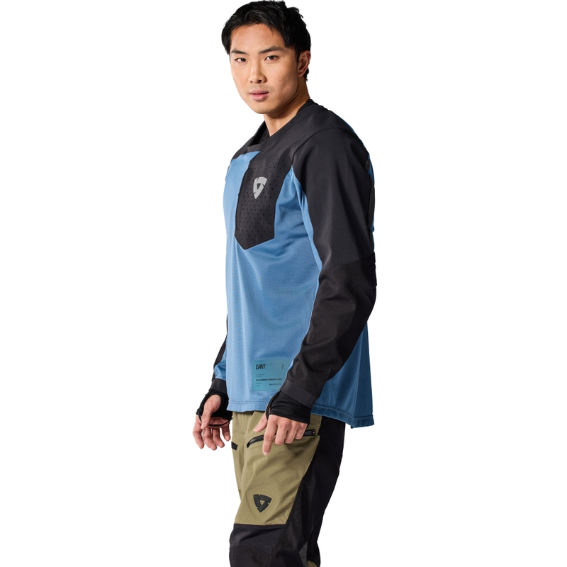 Maglia da motocross Revit Sierra 2 blu-nera