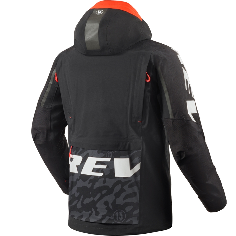 Giacca da moto Revit Vision H2O nera-rossa
