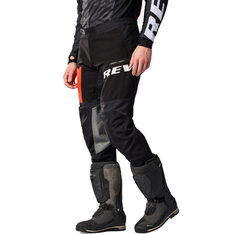 Pantaloni moto Revit Lejano nero-rosso