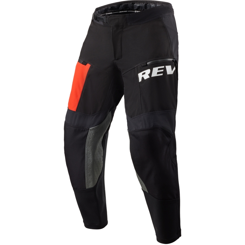 Pantaloni da moto Revit Lejano cropped neri-rossi