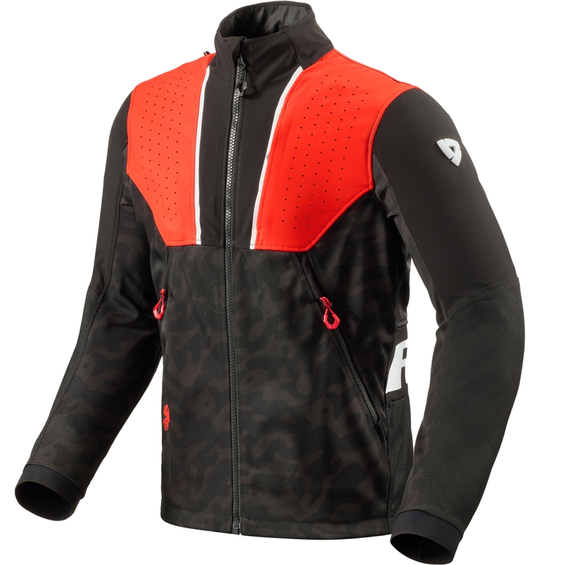Giacca da moto Revit Africa nera-rossa