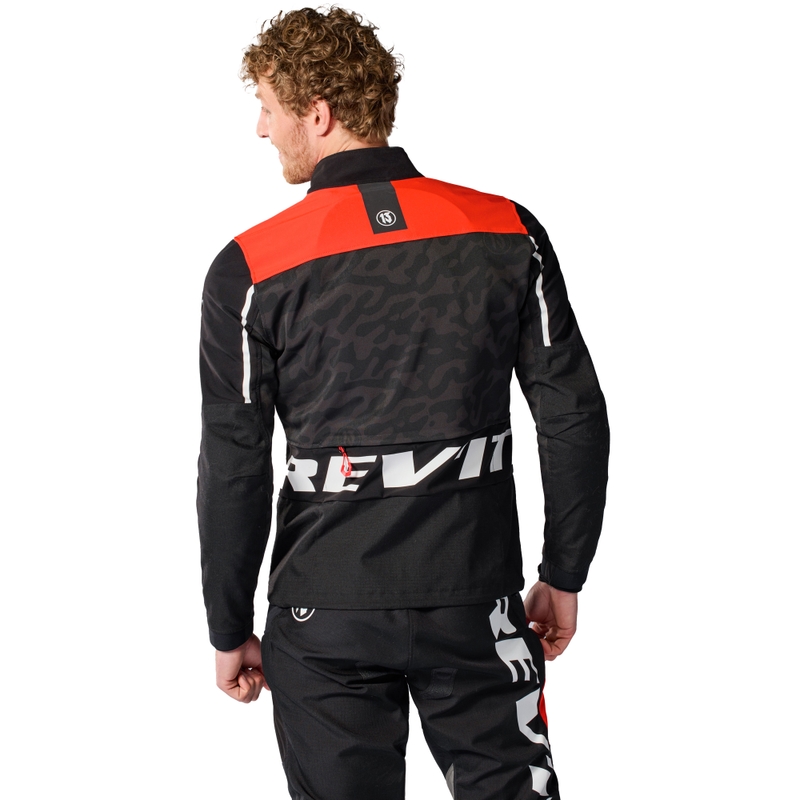 Giacca da moto Revit Africa nera-rossa