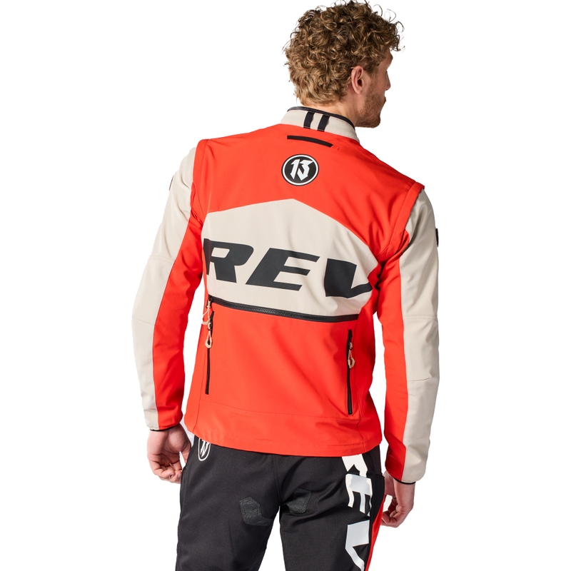 Giacca da moto Revit Morocco Sabbia-Rosso