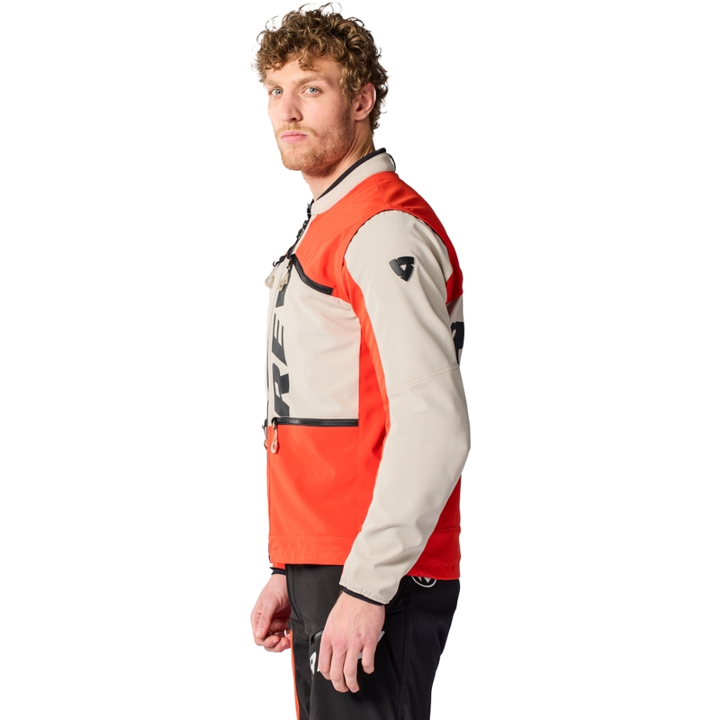 Giacca da moto Revit Morocco Sabbia-Rosso
