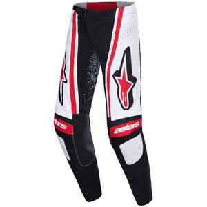Pantaloni da motocross Alpinestars Techstar Nomur neri-bianchi-rossi
