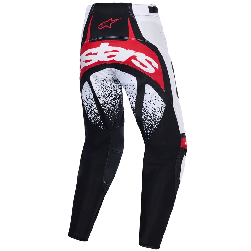 Pantaloni da motocross Alpinestars Techstar Nomur neri-bianchi-rossi