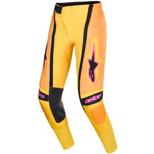 Pantaloni da motocross Alpinestars Techstar Nomur arancioni-gialli-rosa