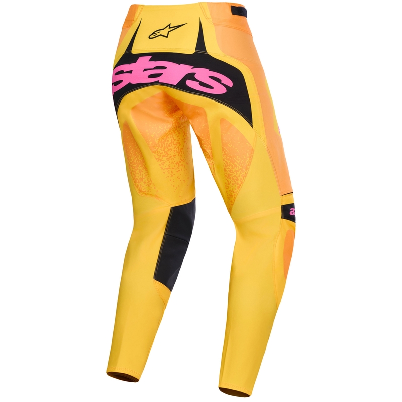 Pantaloni da motocross Alpinestars Techstar Nomur arancioni-gialli-rosa
