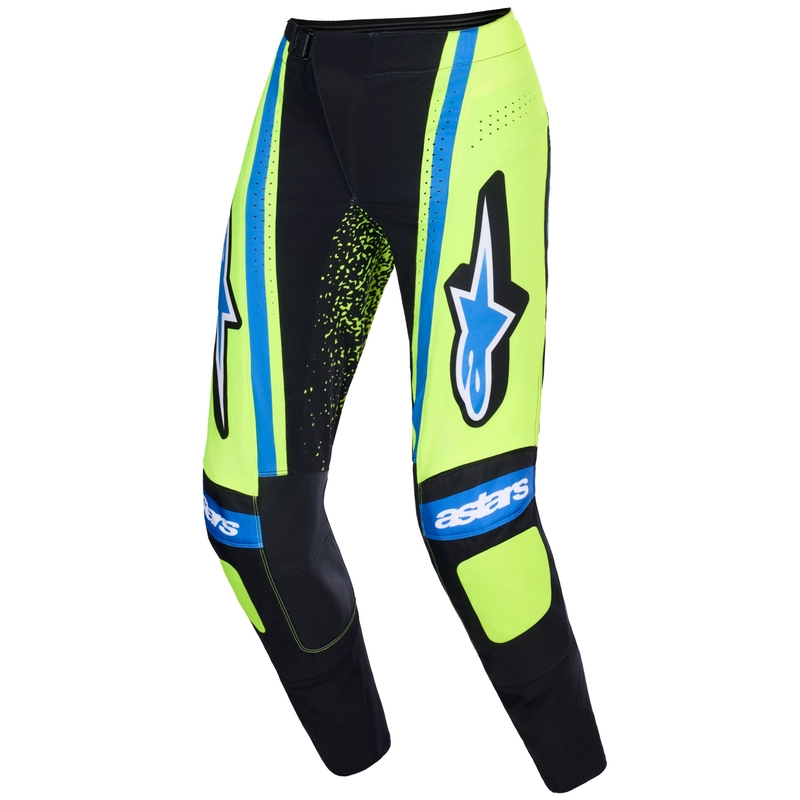 Pantaloni da motocross Alpinestars Techstar Nomur blu scuro-giallo fluo-blu
