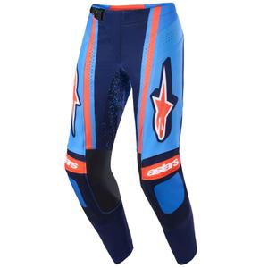 Pantaloni da motocross Alpinestars Techstar Nomur blu scuro-arancione-blu