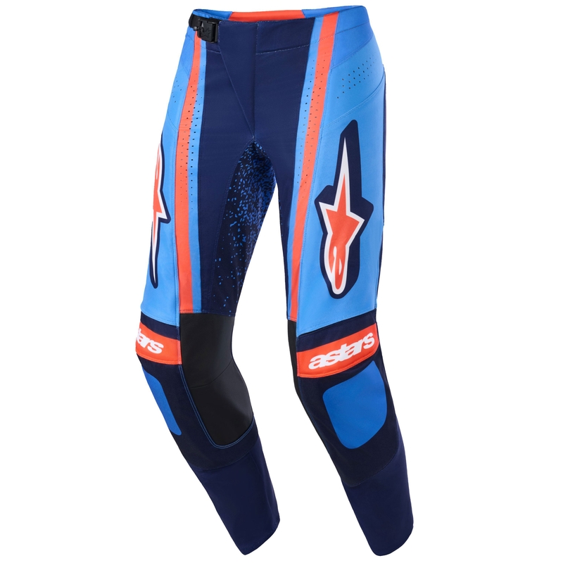 Pantaloni da motocross Alpinestars Techstar Nomur blu scuro-arancione-blu