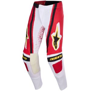 Pantaloni da motocross Alpinestars Techstar Nomur grigio chiaro-rosso-nero-giallo
