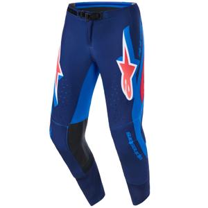 Pantaloni da motocross Alpinestars Supertech Vista blu scuro-corallo-cobalto