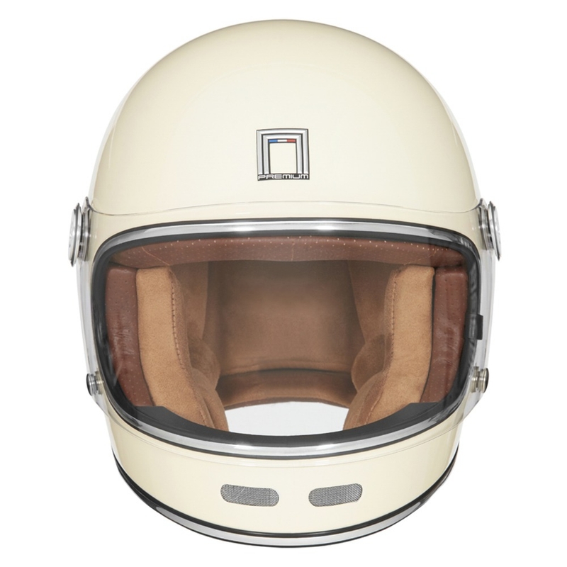 Casco integrale da moto NOX PREMIUM Revenge bianco crema