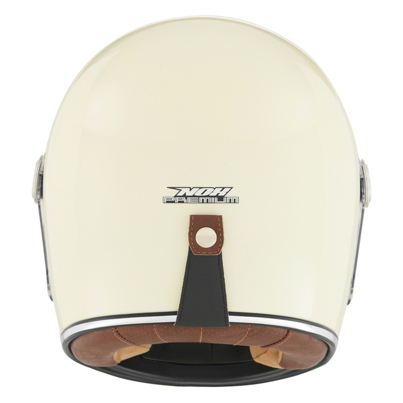 Casco integrale da moto NOX PREMIUM Revenge bianco crema
