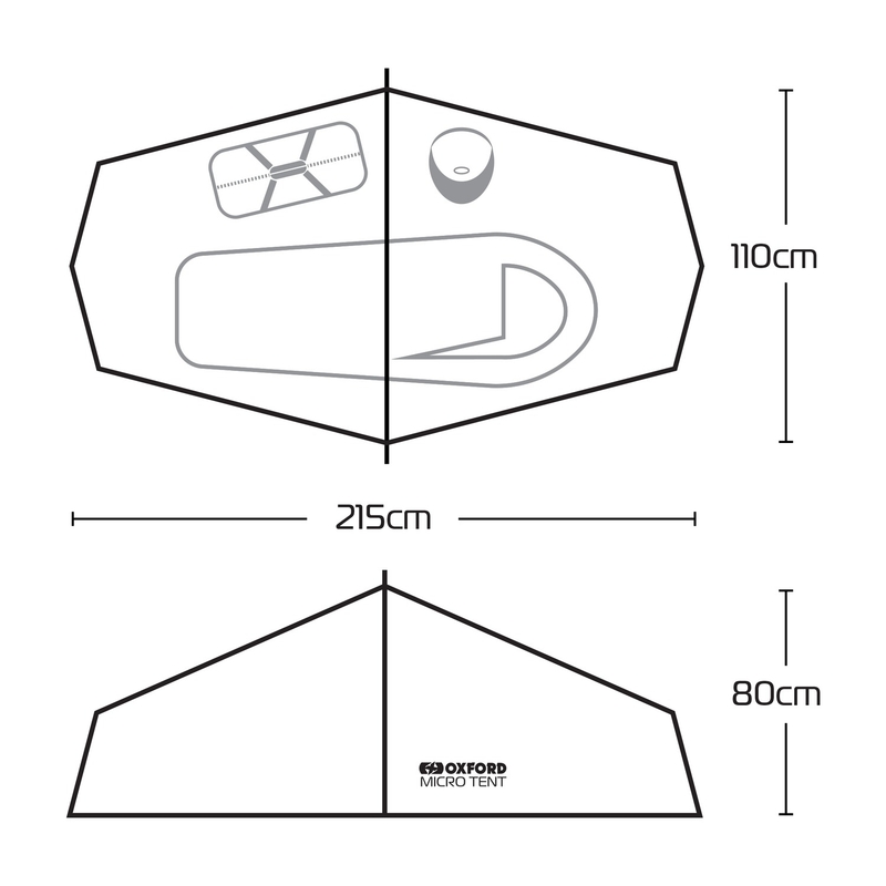 Tenda OXFORD per una persona argento