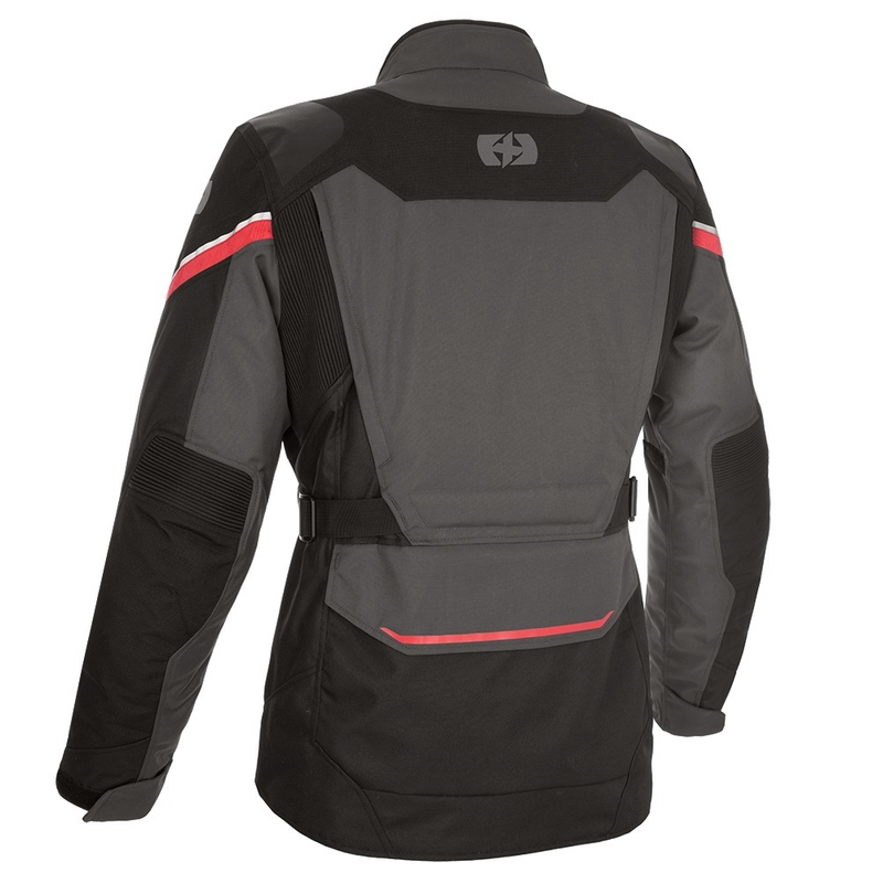 Giacca da moto Oxford Montreal 4.0 Dry2Dry™ Nero-Grigio-Rosso