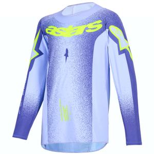 Maglia da motocross per bambini Alpinestars Supertech Scenz Viola-Giallo Fluo