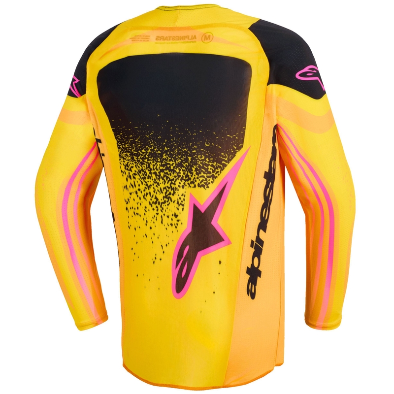 Maglia da motocross per bambini Alpinestars Techstar Nomur Arancione-Giallo-Rosa