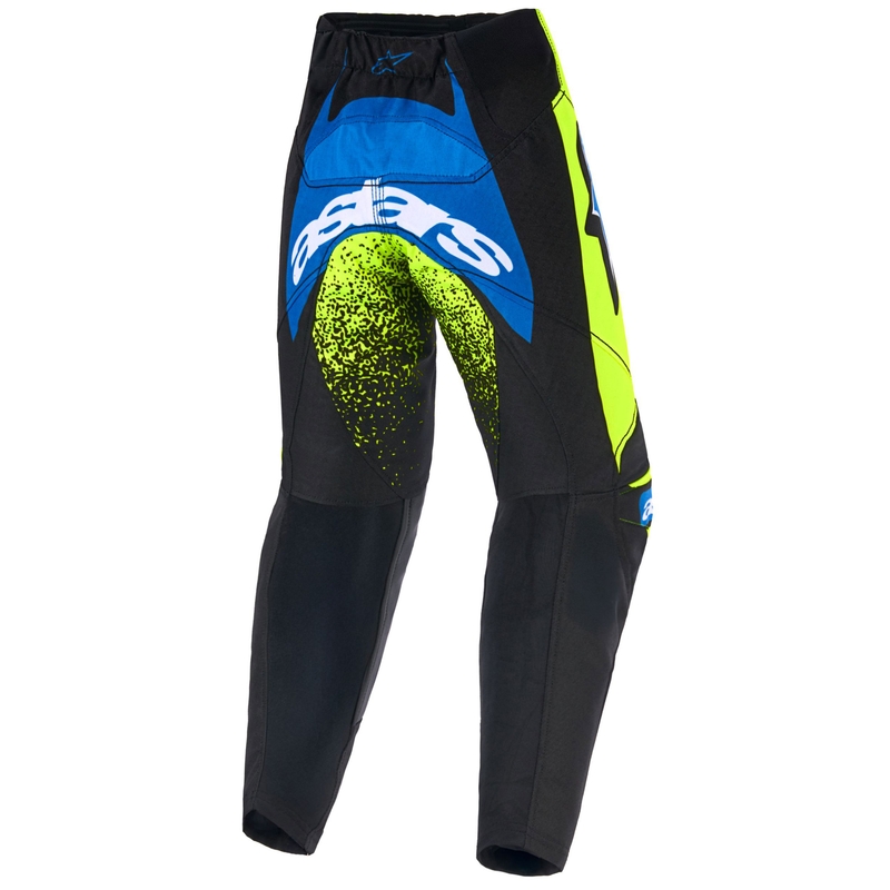 Pantaloni da motocross per bambini Alpinestars Racer Nomur Blu scuro-Giallo fluo-Nero