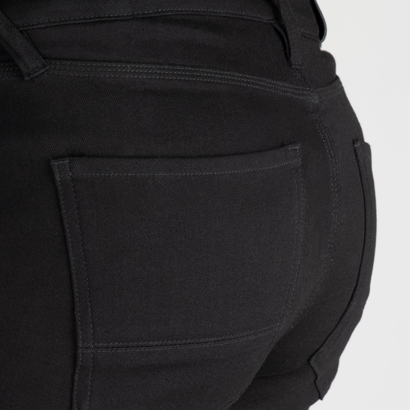 Jeans da motociclista corti AA SLIM FIT SUPER STRETCH JEANS OXFORD ORIGINAL APPROVED neri