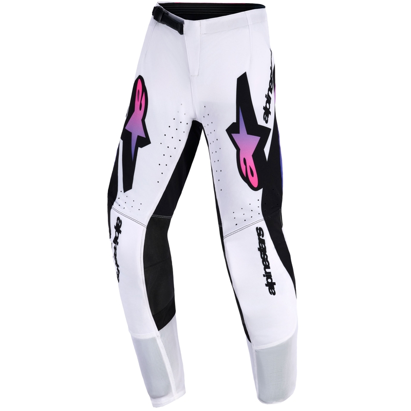 Pantaloni da motocross per bambini Alpinestars Supertech Vista Bianco-Viola-Nero