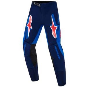 Pantaloni da motocross per bambini Alpinestars Supertech Vista Blu scuro-Corallo-Cobalto