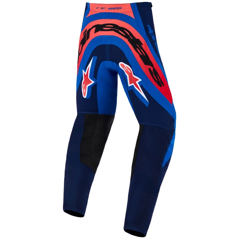 Pantaloni da motocross per bambini Alpinestars Supertech Vista Blu scuro-Corallo-Cobalto