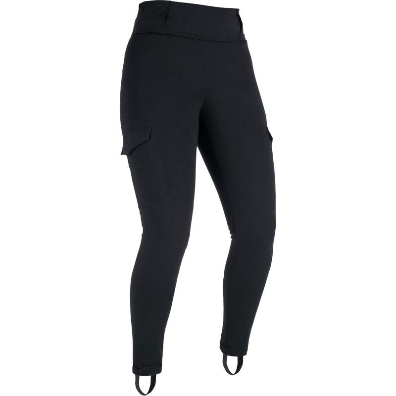 Leggings da motociclista da donna con fodera in aramide Oxford Super Cargo nero