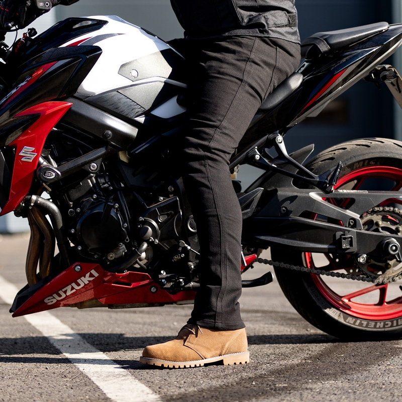 Jeans da motociclista da donna OXFORD ORIGINAL APPROVED SUPER STRETCH JEANS AA SLIM FIT neri