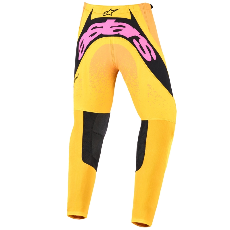 Pantaloni da motocross per bambini Alpinestars Techstar Nomur arancioni-gialli-rosa