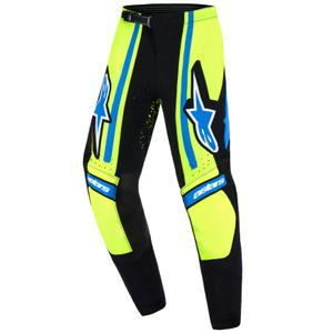 Pantaloni da motocross per bambini Alpinestars Techstar Nomur Blu scuro-Giallo fluo-Blu