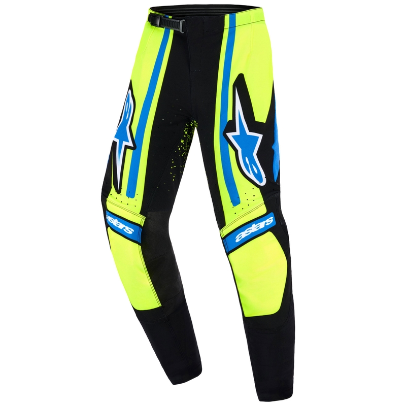 Pantaloni da motocross per bambini Alpinestars Techstar Nomur Blu scuro-Giallo fluo-Blu