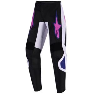 Pantaloni da motocross per bambini Alpinestars Fluid Grid Nero-Grigio chiaro-Viola