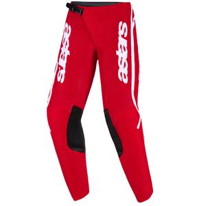 Pantaloni da motocross per bambini Alpinestars Fluid Apex rosso-bianco