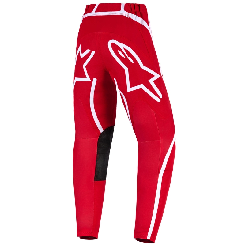 Pantaloni da motocross per bambini Alpinestars Fluid Apex rosso-bianco