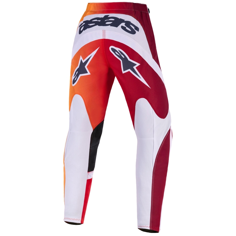 Pantaloni da motocross per bambini Alpinestars Fluid Portl rosso-arancione-grigio chiaro