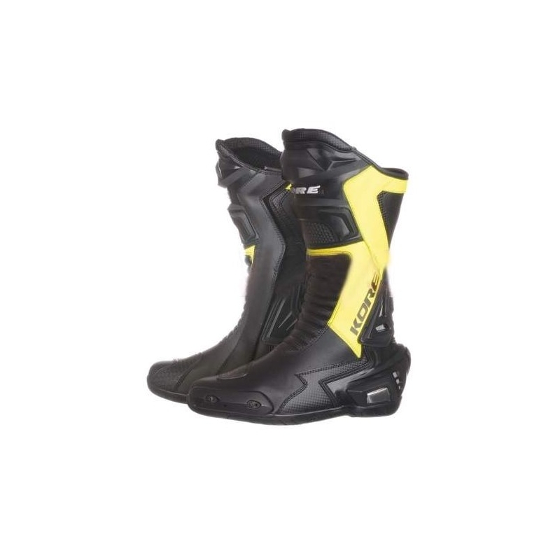 Boty na motorku Kore Sport černo-fluo žluté